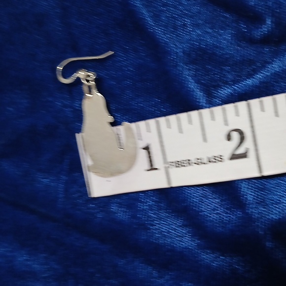 Wolf Cut Out Sterling Silver Dangle Earrings - Picture 9 of 11